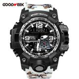 GOODWEEK Men Sport Watch Camouflage Military Waterproof Army Watch