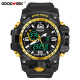 GOODWEEK Man Sport Watch Military Army Waterproof Digital Quartz Watch For Men