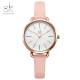 SHENGKE 2018 New Red Leather Strap Women Watches