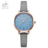 SHENGKE 2018 New Red Leather Strap Women Watches