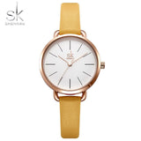 SHENGKE 2018 New Red Leather Strap Women Watches