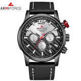 ARMIFORCE Quartz Men Watches Fashion Genuine Leather Chronograph Watch